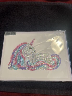 1 Papyrus Card Quality First Generation Judith Leiber Blank Jeweled Unicorn - Image 1 of 4