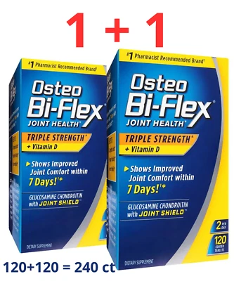 Osteo Bi-Flex Triple Strength Glucosamine + Chondroitin +Vitamine D3  240 tabs - Image 1 of 4