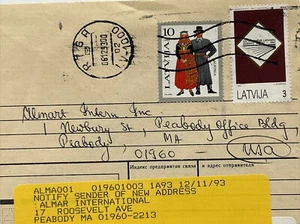 1993 Lativa Stamps Envelope - Picture 1 of 2