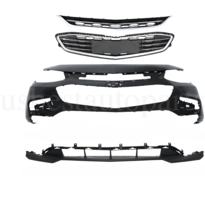 Front Bumper Cover Kit Valance Grille Grill For Chevy Malibu 2016 2017 2018 Foto 1 de 4