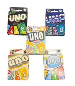 Mattel UNO 1970' - 2010's Retro Family Card Game Series #1 - #5 5 Pack Set - Bild 1 von 11