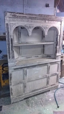 antique mahogany corner hutch cabinet from Charleston SC Cover