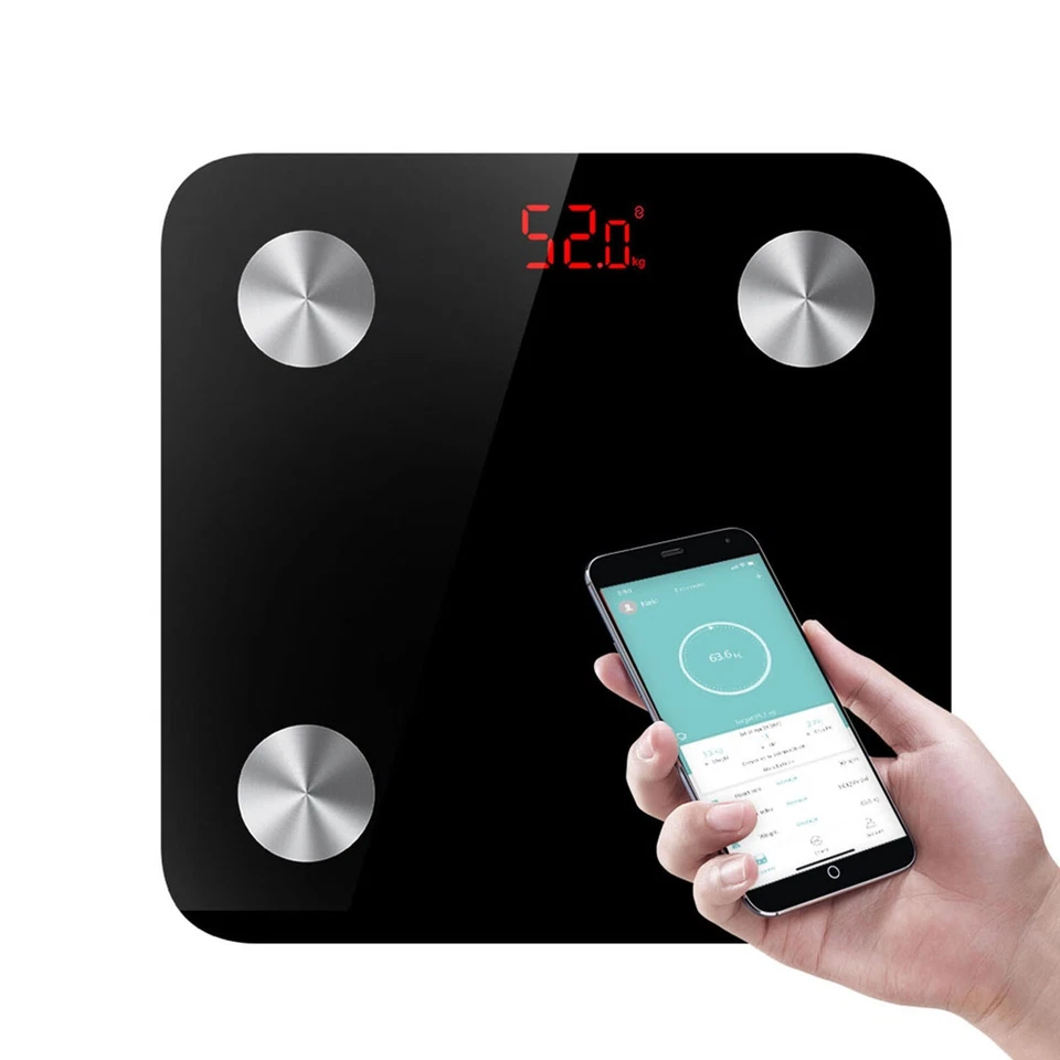 Körperfettwaage Körperwaage Smart Digitale Personenwaage,Bluetooth mit APP,180kg - Bild 1 von 1
