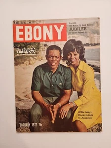 Ebony Magazine February 1972 Willie Mays and Mae Louise Allen Color Ads - Imagen 1 de 11