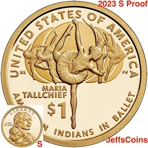 2023 S SACAGAWEA NATIVE AMERICAN Maria Tallchief Ballet PROOF Dollar 1 $ PF Best - Bild 1 von 19
