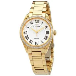 New Citizen Fiore Eco-Drive Stainless Steel White Dial Women's Watch EM0882-59A - Picture 1 of 3
