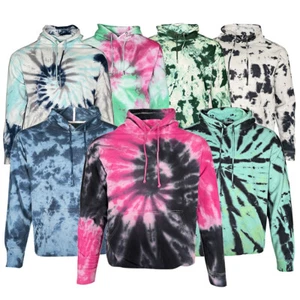Men's Hoodie Tie Dye Casual Pullover Drawstring Front Pocket Hooded Sweatshirt - Picture 1 of 46
