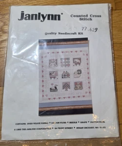 Janlynn Counted Cross Stitch Kit Jean Farish 77-269 Country Collection Sampler - Picture 1 of 4