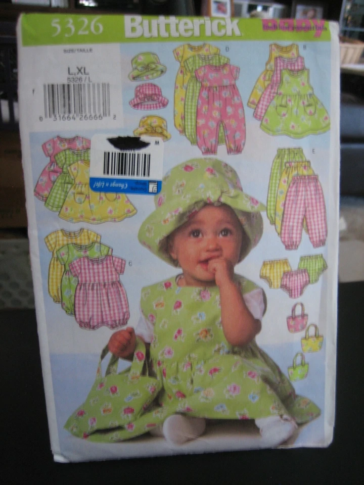 Butterick 5326 Dress Jumper Romper Jumpsuit Pants Hat & Bag Pattern - Size L-XL - Image 1 of 1