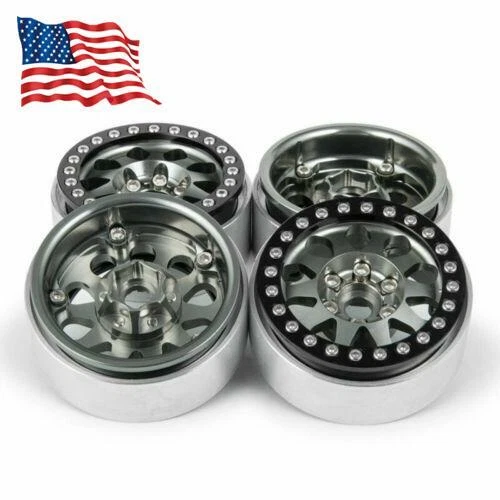 4PCS 1.9" Beadlock Wheel Rim for RC 1/10 Axial SCX10 CC01 D90 D110 TRX4 90046 US - Image 1 of 4