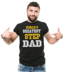 World's Greatest Step Dad Shirt Bonus Dad T Shirt Father's Day Gift Tee - Picture 1 of 10