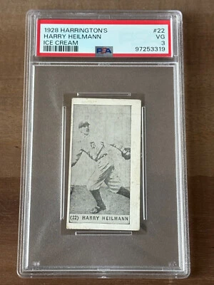 Harrington's Ice Cream #22 1928 Salón de la fama Harry Heilmann - PSA 3, 1 de 5 clasificación PSA Foto 1 de 2