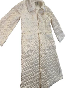 Vintage! Christian Dior Mädchen Morgenmantel Gr. 6 Nachthemd lang elfenbein Stickerei Spitze Satin - Bild 1 von 12