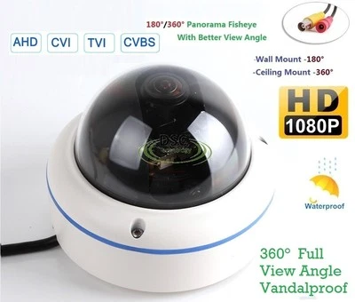 AHD 2MP HD 1080p Outdoor Vandal Dome Camera 180/360 Degree View Security Camera - Image 1 of 4