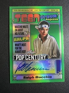 2024 Leaf Pop Century Ralph Macchio Teen Dream Magazine Auto 1/2 Green Refractor - Picture 1 of 6