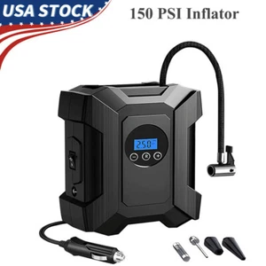 Tire Inflator Portable Air Compressor 150 PSI Digital Electric LED Car Air Pump - Picture 1 of 11