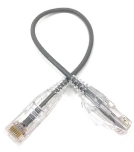 Micro connectors 1ft Ultra Slim Cat6 Patch Cable (Gray) E08-001-SLIM - Picture 1 of 4