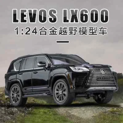 1:24 LEXUS LX600 SUV Diecast Metal Alloy Model car Sound Light Pull Back Toy - Image 1 of 4