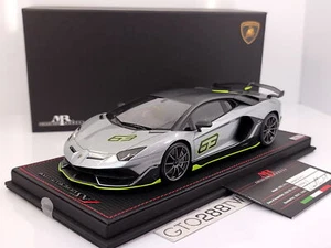 MR Collection 1:18 Lamborghini Aventador SVJ 63 (Gris Nimbus) con estuche *L.E 63 piezas - Imagen 1 de 11