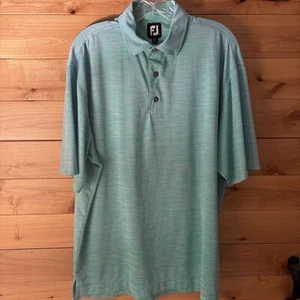 Camisa polo de rendimiento de golf FootJoy para hombre talla L verde manga corta - Imagen 1 de 7