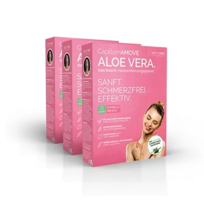 ARTE FIORI EXCLUSIVE PRODUCTS Capillum AMOVE Aloe Vera 3x300g schmerzfreie Enthaarungscreme Intim Frauen