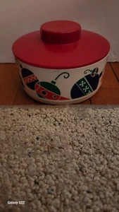 Vintage Tupperware 2062A-3 Hard Plastic Christmas Ornaments Candy Container! - Picture 1 of 9