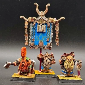 Painted Dwarf Command Set Dwarf King Slayer Mountain Holds The Old World - Picture 1 of 19