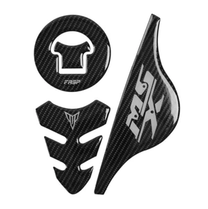Honda MSX 125 Grom Motorrad Tankpad Tankdeckel Set Aufkleber Carbon Schwarz - Bild 1 von 1