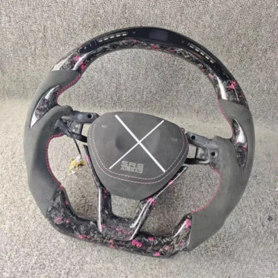 Volante Alcantara de fibra de carbono LED forjado para Honda Accord 10ª generación 2018+ Foto 1 de 4