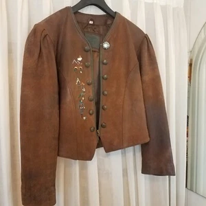 Trachten Lederjacke 42 - braunes Antikleder - Bild 1 von 7