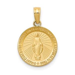 10k Gelbgold Wunderbare Medaille Anhänger Charm Maria, Mutter Gottes 20x13mm - Bild 1 von 6