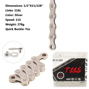 ENLEE 11S Silver Chain 11 Speed Folding Bicycle Chain Fit Shimano SRAM - Picture 1 of 1