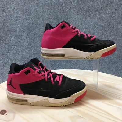 Jordan Shoes Youth 5 Air Jordan Origin Flight 3 GS Mid Top Sneakers Black Pink - Image 1 of 4