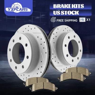 Rear Brake Rotor And Ceramic Pad For Chevy GMC Express Savana 2500 3500 - Image 1 of 4