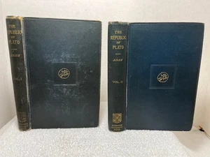 2 Vol Set THE REPUBLIC OF PLATO Adam 1905 & 1907 Platoism History Philosophy - Picture 1 of 6