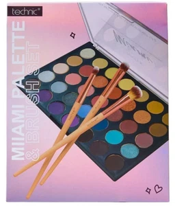 Technic Miami Eyeshadow Palette & Brushes Gift Set - Picture 1 of 6
