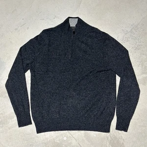 Maglione maglia cashmere The Men's Store at Bloomingdale's grigio taglia media 1/4 zip - Foto 1 di 10