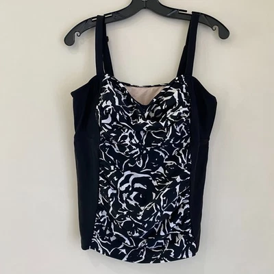 Ava Viv Bathing Suit Swim Top Size 18 W Black - Image 1 of 3