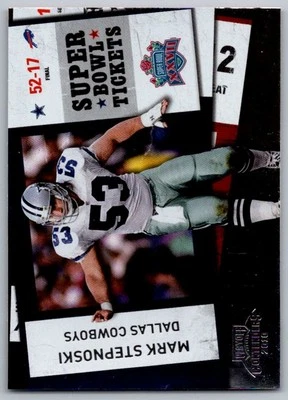 2010 Playoff Contenders Super Bowl Ticket Mark Stepnoski Dallas Cowboys #49 - Image 1 of 2