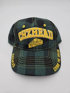 Green Plaid Flannel Baseball Hat Cap Wisconsin CHZHEAD 4 LIFE Living The Dream - Picture 1 of 5