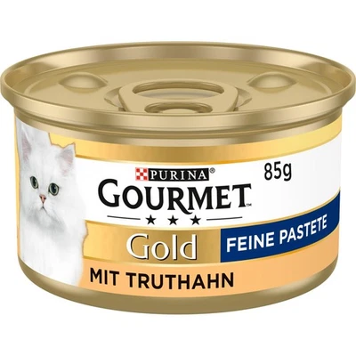 Gold Feine Pastete Katzenfutter nass mit Truthahn 12er Pack 12 x 85g - Bild 1 von 4