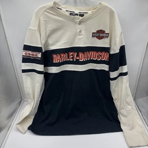 Harley Davidson Pre-Luxe Motorrad Öl Rugby Shirt Herren XL Color Block - Bild 1 von 9