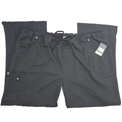 Dickies Black Drawstring Waist Cargo Pocket Scrub Pants Women's Plus 4X New - Image 1 of 4
