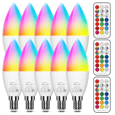 E12 LED Candelabra Light Bulbs 40W Equivalent, B11 Color Changing Candle Bulb... - Image 1 of 4