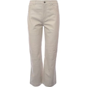 Muubaa Ivory High Waist Wide Leg Leather Trouser RRP£165 Size:UK 8 (Women's) - Picture 1 of 3