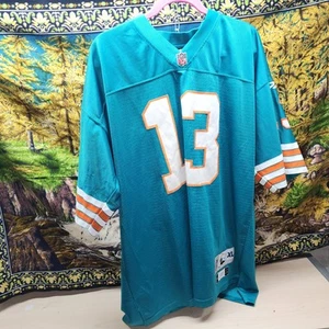 VTG Reebok Dan Marino Miami Dolphins NFL Throwback Stitched Jersey Mens Size XL - Picture 1 of 11