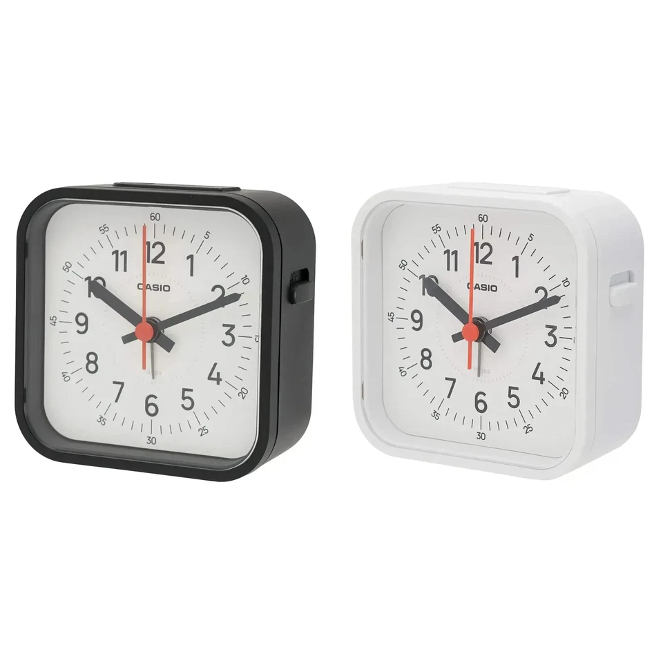 CASIO Alarm Clock Analog Mini Light Snooze Black White TQ-169-1JF 7JF Fr Japan - Image 1 of 1