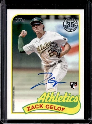 2024 Topps Zack Gelof 1989 35th Anniversary Auto RC #89BA-ZGE Athletics - Image 1 of 2