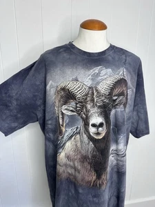 The Mountain Liquid Blue BIG HORN SHEEP RAM Classic Cotton T-Shirt Herren 3XL USA - Bild 1 von 8