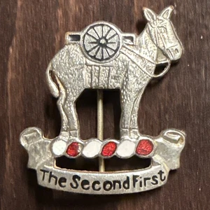 SEGUNDO PRIMER PIN INSIGNIA BURRO original del ejército de los Estados Unidos 2do Regimiento de Artillería de Campo - Imagen 1 de 2